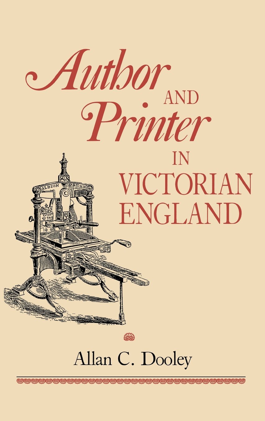 Cover for Author and Printer in Victorian England