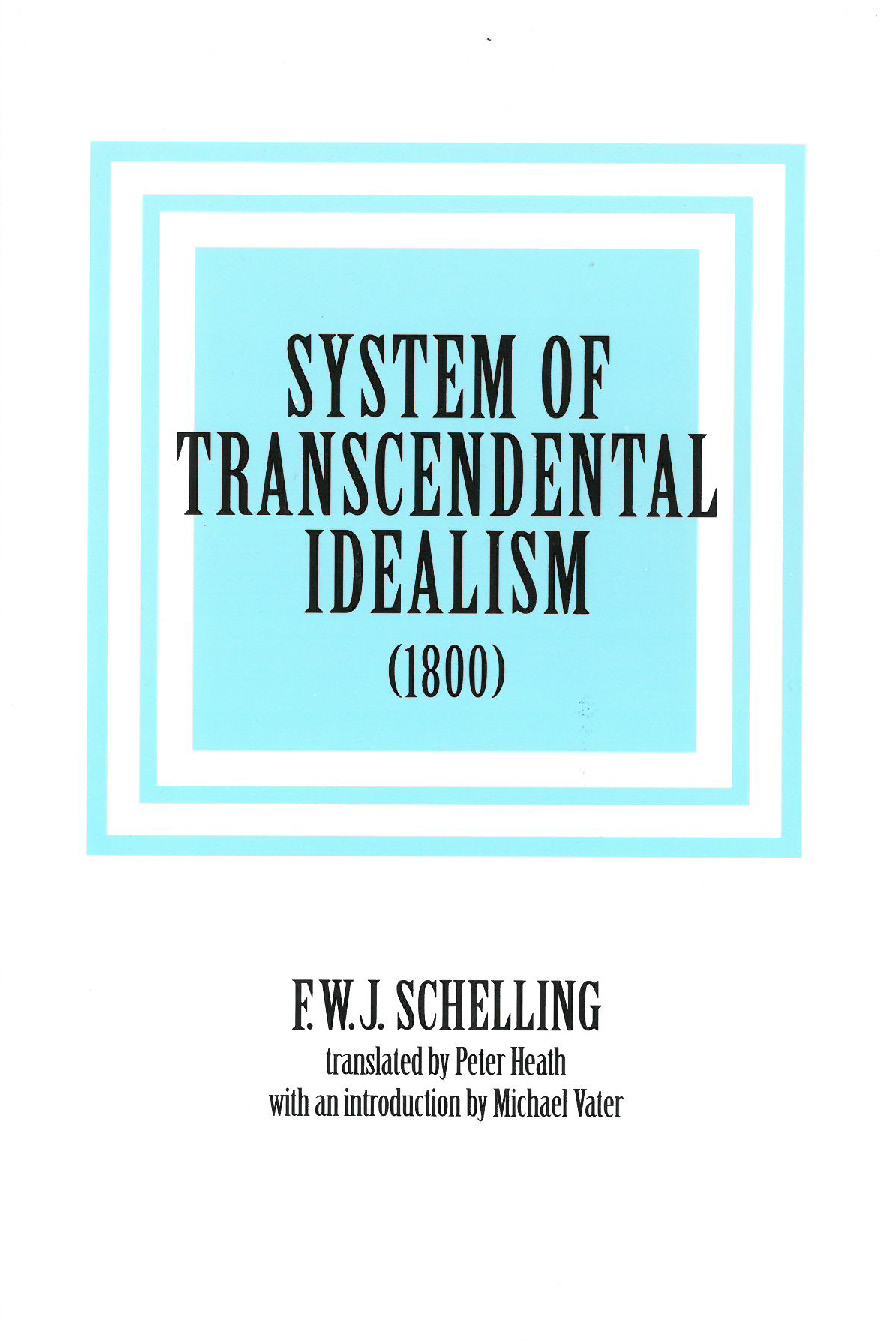 Cover for System of Transcendental Idealism (1800)