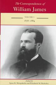 Cover for The Correspondence of William James