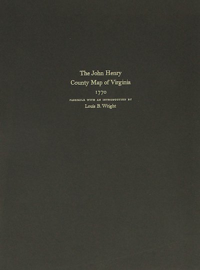 Cover for The John Henry County Map of Virginia, 1770