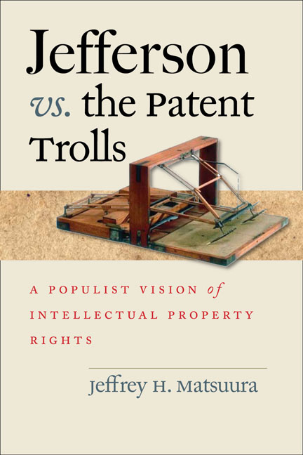 Cover for Jefferson vs. the Patent Trolls