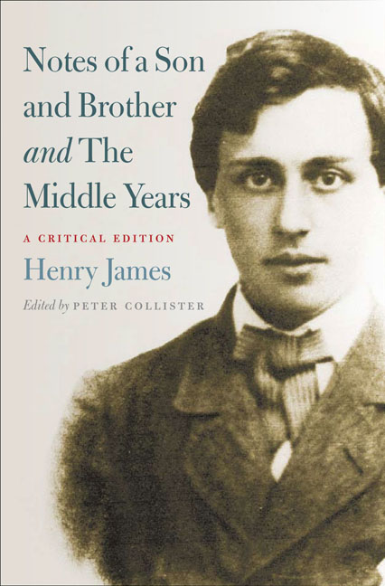 Cover for Notes of a Son and Brother and The Middle Years