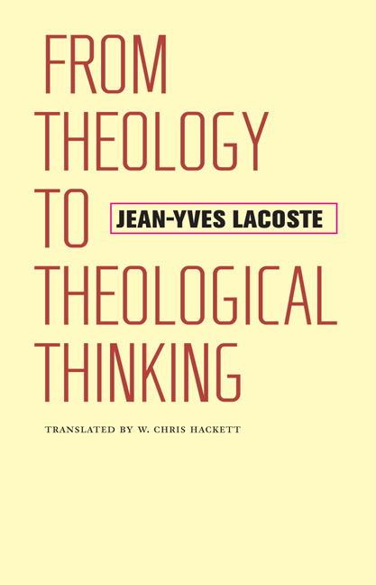 Cover for From Theology to Theological Thinking