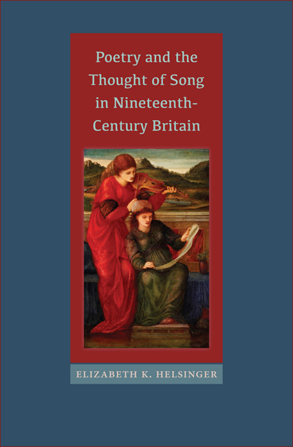 Cover for Poetry and the Thought of Song in Nineteenth-Century Britain