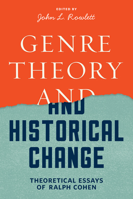 Cover for Genre Theory and Historical Change
