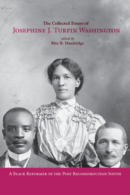 Cover for The Collected Essays of Josephine J. Turpin Washington